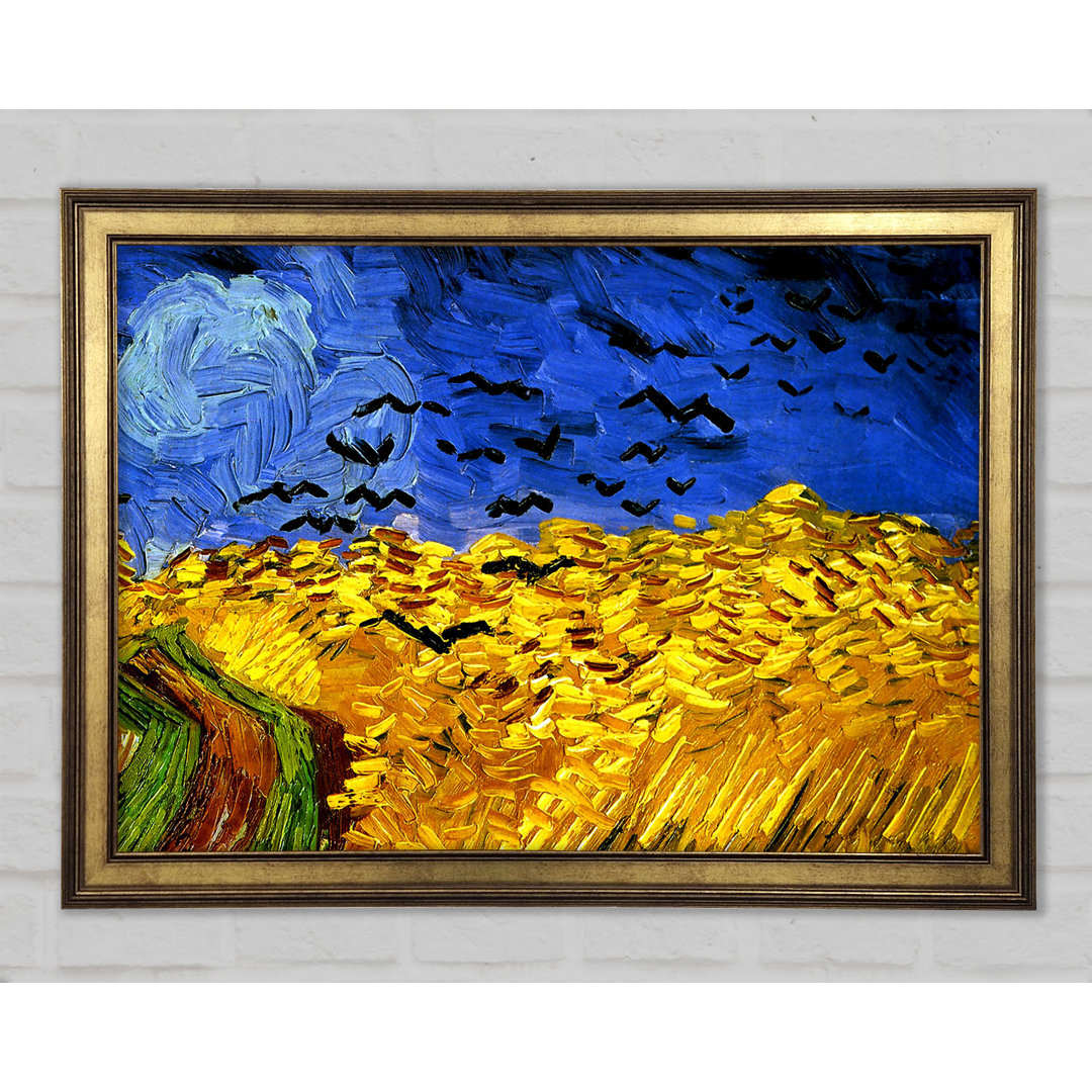 Van Gogh Weizenfeld mit Krähen 02 - Einzelner Bilderrahmen Kunstdrucke