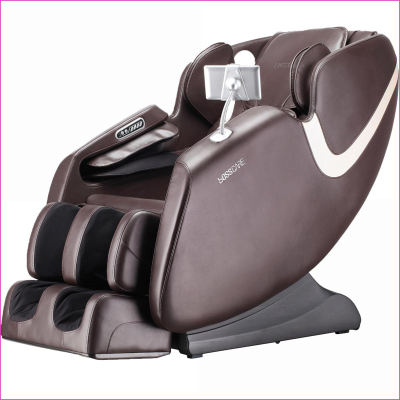 Fauteuils inclinables avec contrôle de la voix / application de l'IA, fauteuil de massage shiatsu sans gravité | Noyer brun