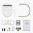 Smart Heated Toilet Seat with Self-Cleaning Nozzle with Remote