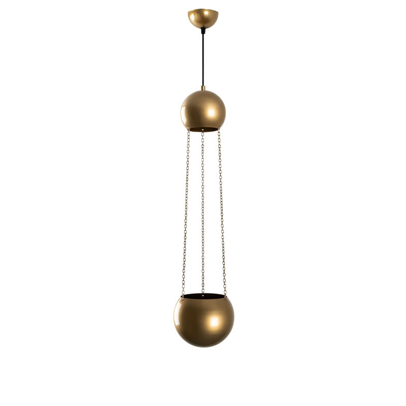 Élégant lustre doré, structure en métal, 7,9 x 7,9 x 58,3 pouces | Taille du capuchon: 6,3 po x 5,5 po, plaque de base 3,9 po x 2,4 po | Douille E27, 40 W maximum (ampoule non incluse) | Éclairage élégant pour le salon et la salle à manger