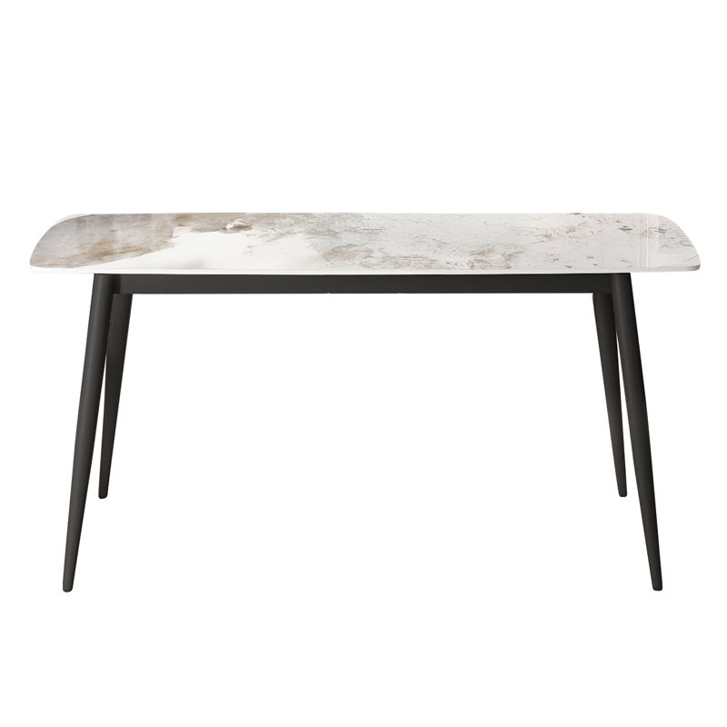 La table de salle à manger 62,99 po Modern Stone, Blanc / Gris