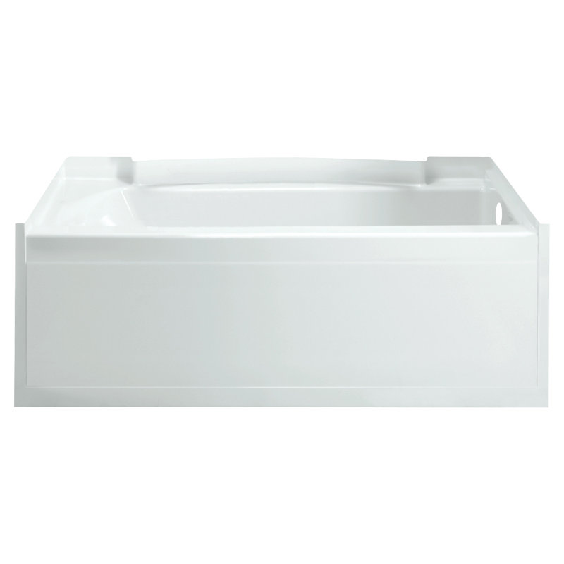 60" W x 74.25" H Frameless Rectangle Sliding Tub & Shower Kit with Towel Bar and Base Included, Nickel