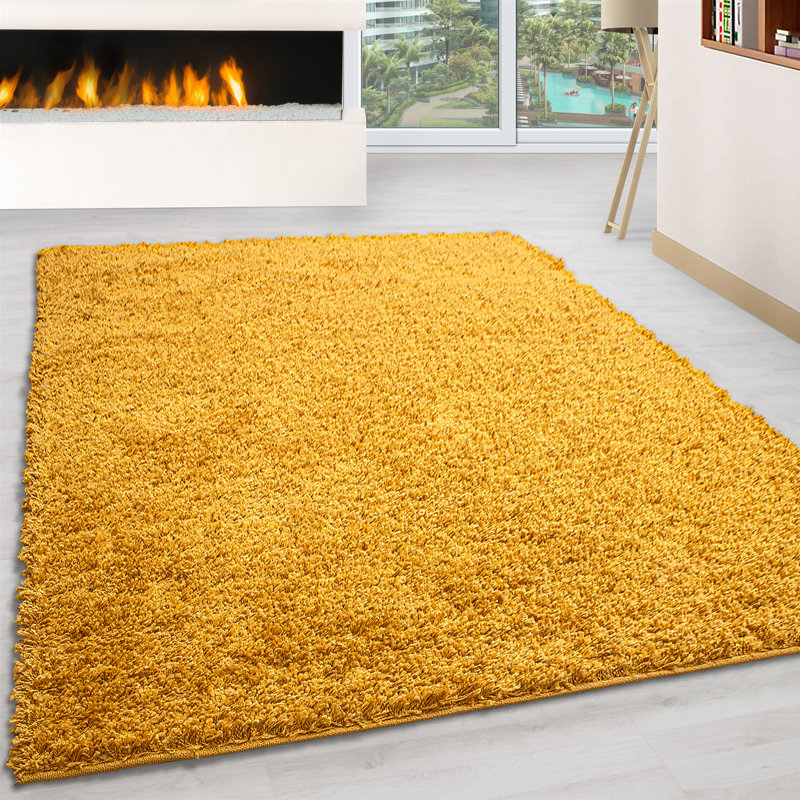 Audrone Solid Colour Shag Area Rug, Rectangle 200 x 290cm