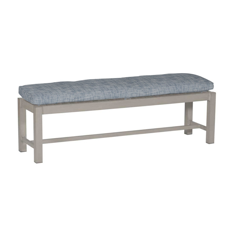Club Picnic Bench, Oyster, Rollo Chambray InsideOut® Linen, No Welt