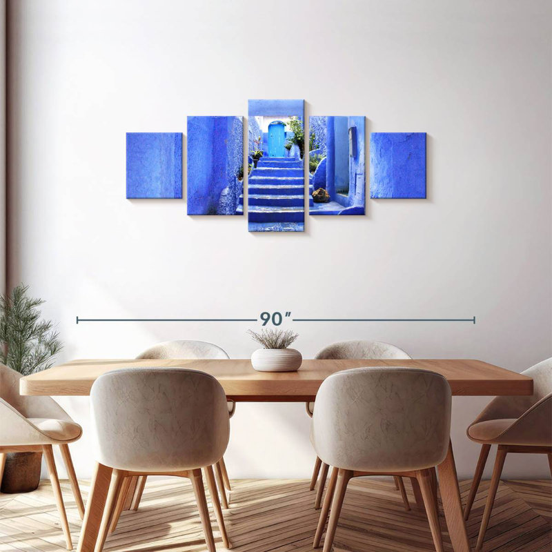 Moroccan Blue Pathway, 30" H x 68" W