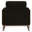 Chaise d'appoint noire avec pieds en métal