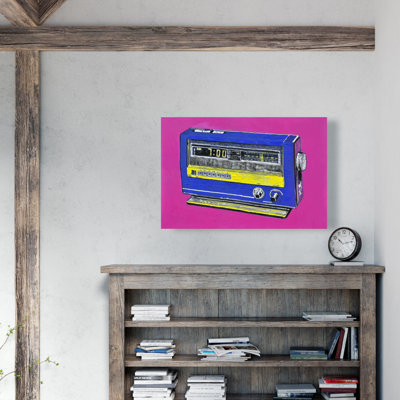 Toile rétro avec alarme radio - Décoration de chambre à coucher | Art mural rétro
