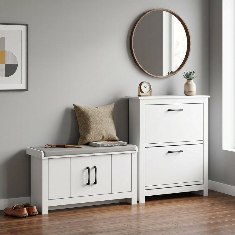 Limestone 2 Piece Shoe Storage Set