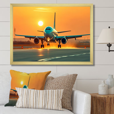 Coucher de soleil sur le tarmac I - reproduction sur toile