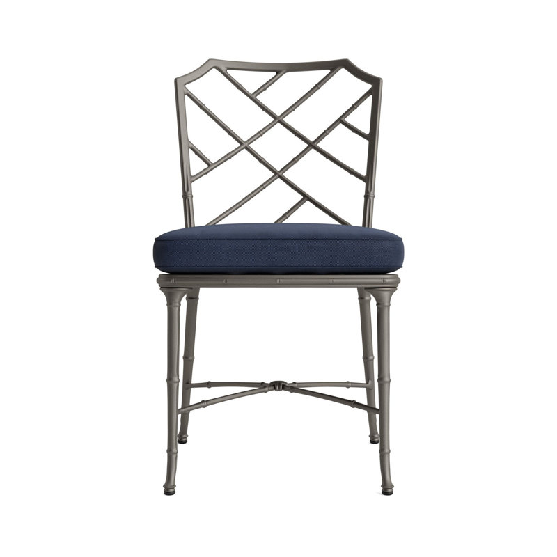 Calcutta Outdoor Dining Side Chair, Fusion Neptune, Navy, Mica