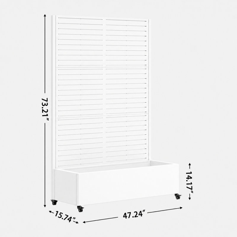 Lit de jardin surélevé en métal avec treillis et roues
