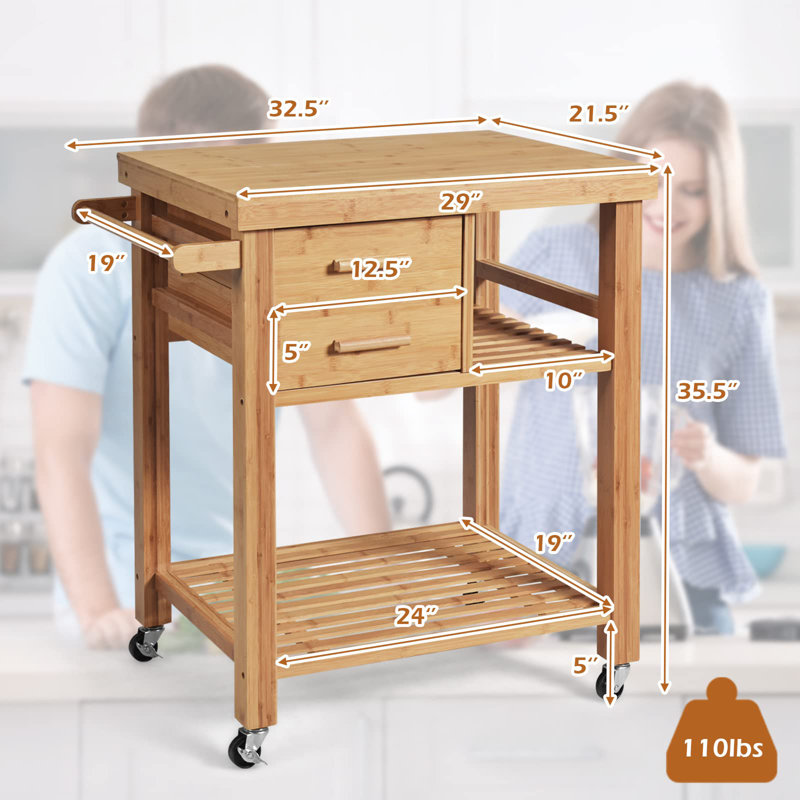 32.5 " W Kitchen Cart