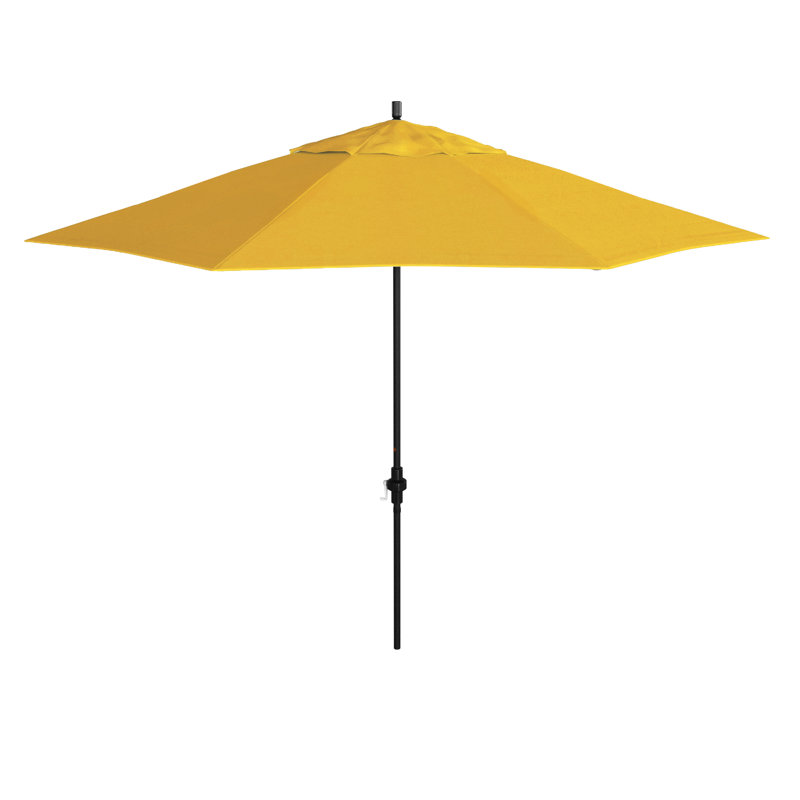 Parasol de patio 11 pieds avec manivelle en aluminium Pacifica, Jaune