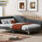Upholstered Daybed with Headboard and Armrest, Support Legs-1213340164-1213340167