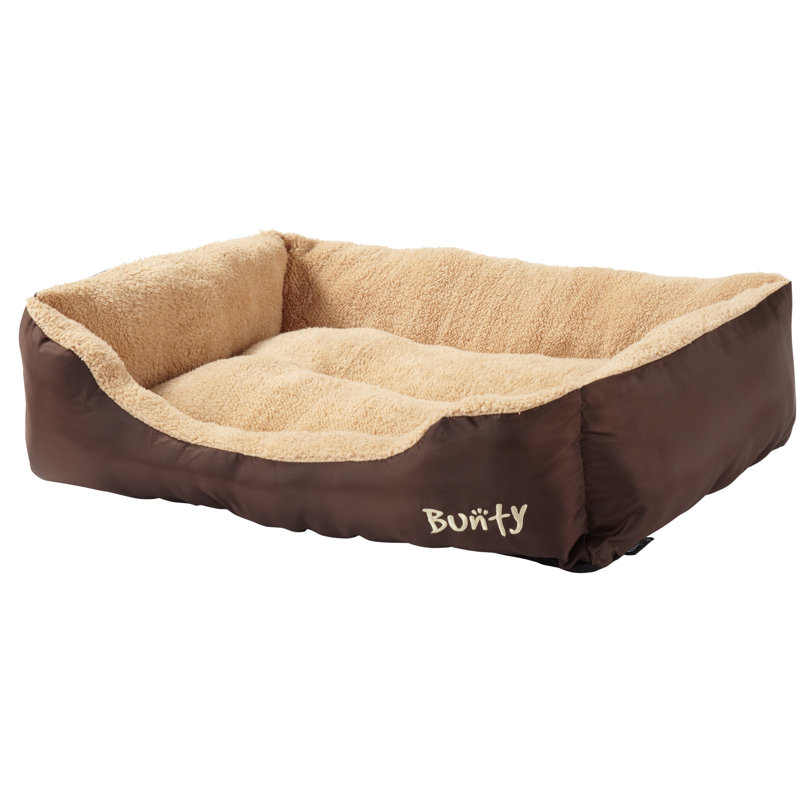 Bacup Polyester Pet Bed, Large (75 cm L x 58 cm W), Brown