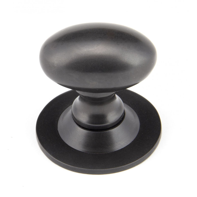 Oval Mushroom Knob, Aged Bronze, 2.2cm