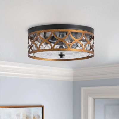2-Copper colored black dimmable iron industrial Ceiling light