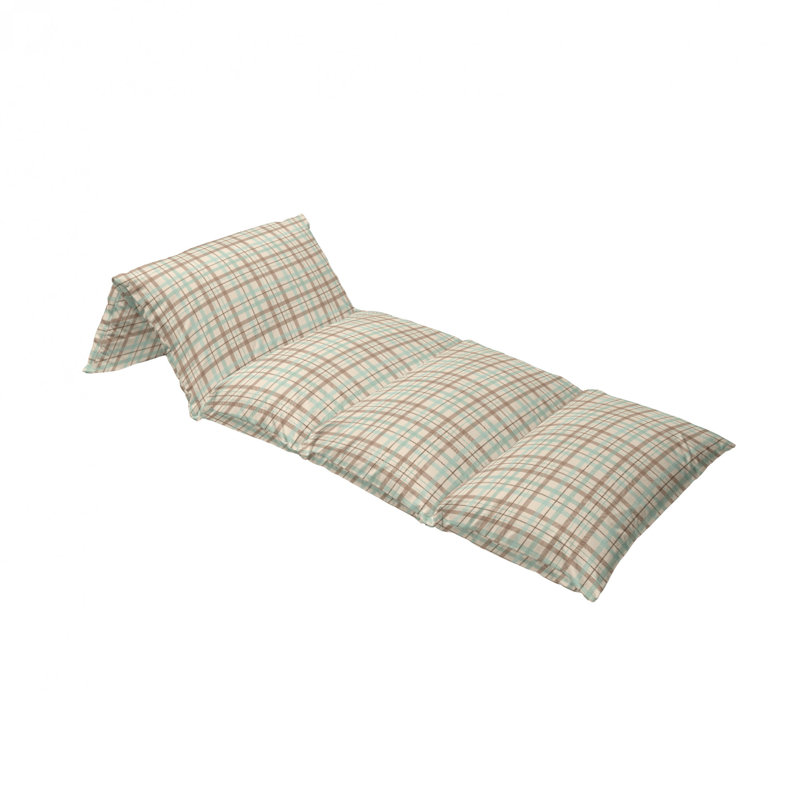 Housse de coussin d'extérieur à motif tartan, H 2 po x l 27 po x P 88 po
