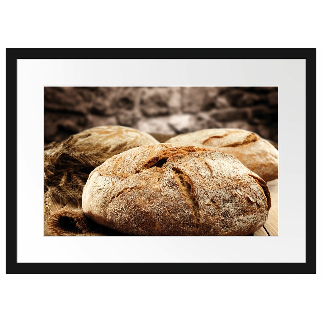 Gerahmtes Poster Frisch gebackenes Brot