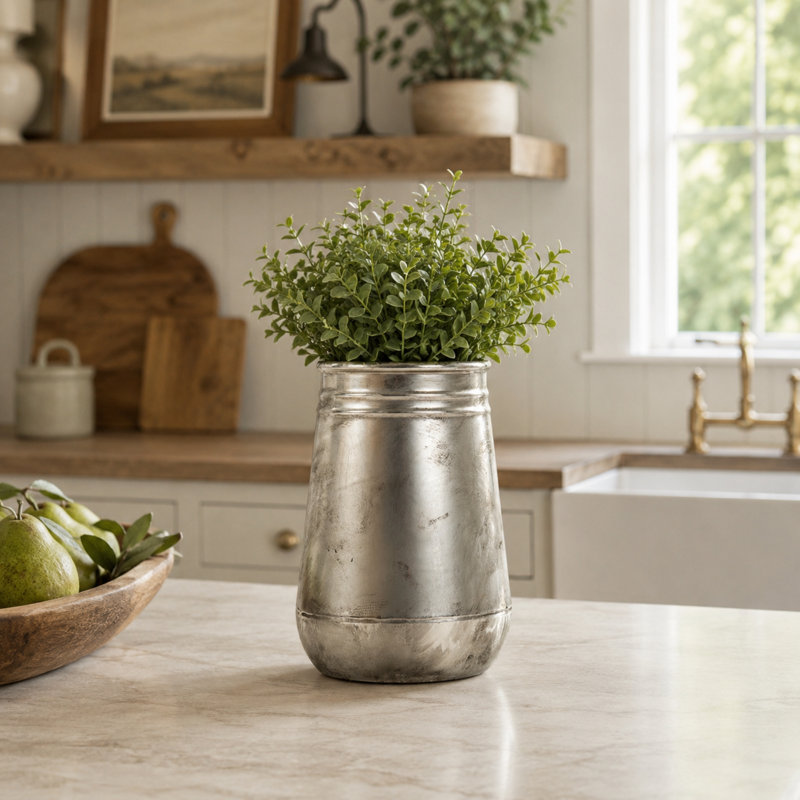 Lucienne Metallic Ceramic Vase