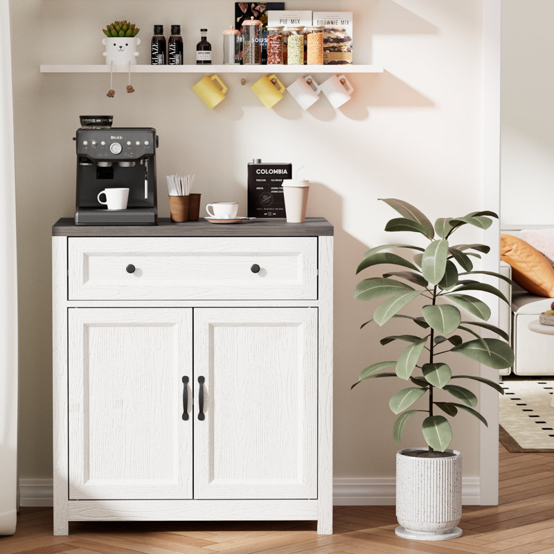 Modern Sideboard Buffet with Storage Drawer & Cabinet, for Kitchen and Living Room, Grey