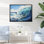«Beach Surfs Up Pointillism II», reproduction d'art sur toile