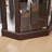 Corner Lighted Curio Cabinet Corner Glass Cabinet Lighted Curio Cabinet Corner Display Case for Living Room, Curio Cabinet, Antique collection, Wine,Bar Glass Storage Light Included,Light oak-1382117983