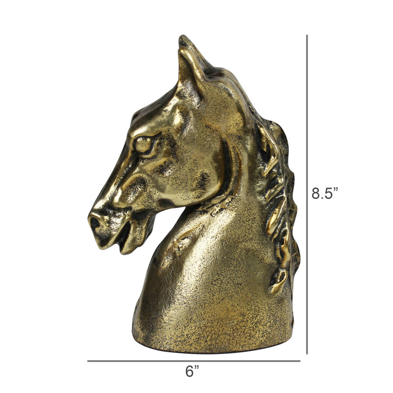 Horse Head, Brass Antique