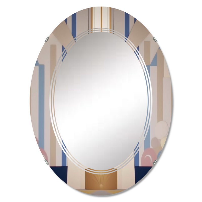 Ingred - Miroir mural moderne ovale, 36 po x 24 po