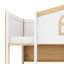 Lit superposé avec garde-corps en forme de maison et lit gigogne, lit superposé en bois avec tablettes de rangement-485413966