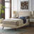 Virginia Platform Bed with Round Splayed Legs-1012535142-1012535140