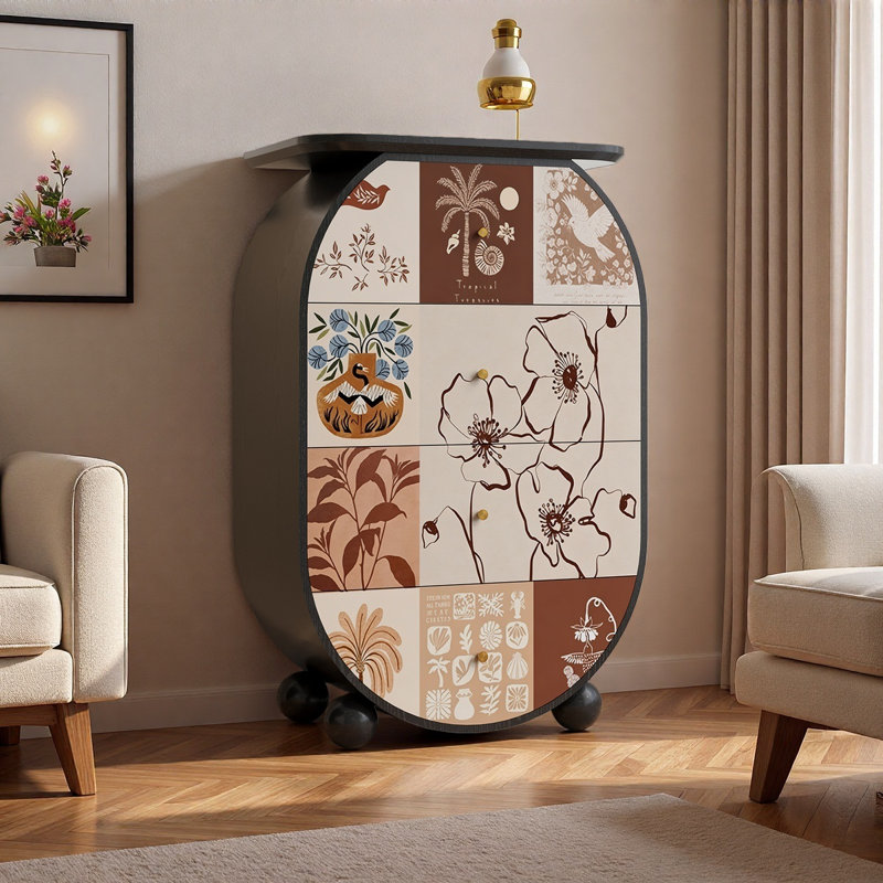 Armoire de rangement 4 tiroirs French