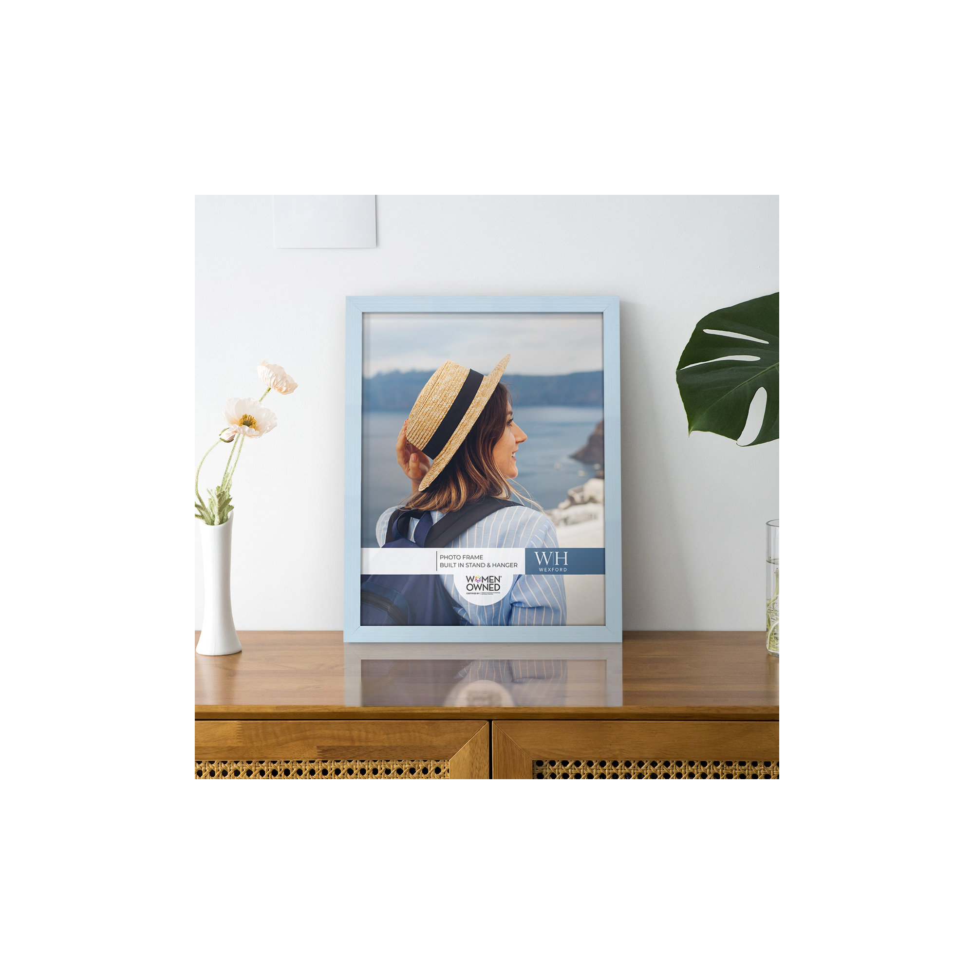 Apolline Wood Picture Frame, Baby Blue, 8" x 10"