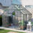 8X6 Polycarbonate Greenhouse With Double Door For Outdoor Backyard Green