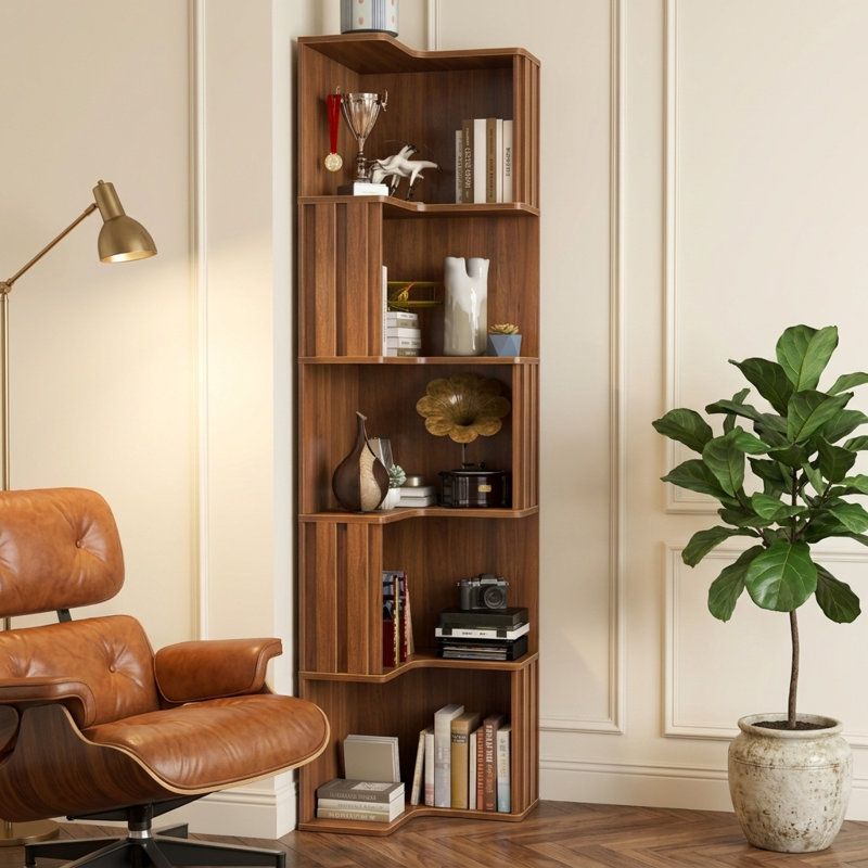 Bibliothèque de coin Mid Century
