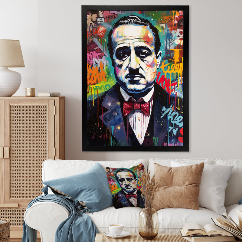 Iconic Pop Art II - reproduction sur toile, H 20 po x l 12 po x P 1 po, Cadre photo noir