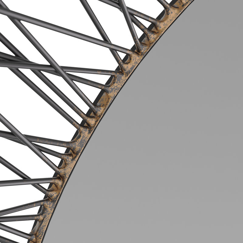 Ziggy Round Iron Mirror