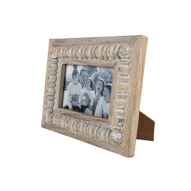 4X6 Inch Woven Reed Picture Frame with White MDF & Glass by Foreside Home &  Garden