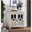 Armoire de rangement classique classique blanc antique 1Pc avec portes miroir