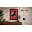 Rearing Horse Starburst Modern - Framed Print-1310434203-1310434194