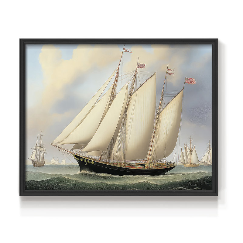 Série nautique-Cxx - reproduction encadrée, H 11 po x l 14 po, Noir, noir, noir, noir