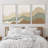 Multicolor Geometric Wave Abstract Mountain Landscape Wall Art Framed Canvas 3 Piece Painting Print-119018230-73380019