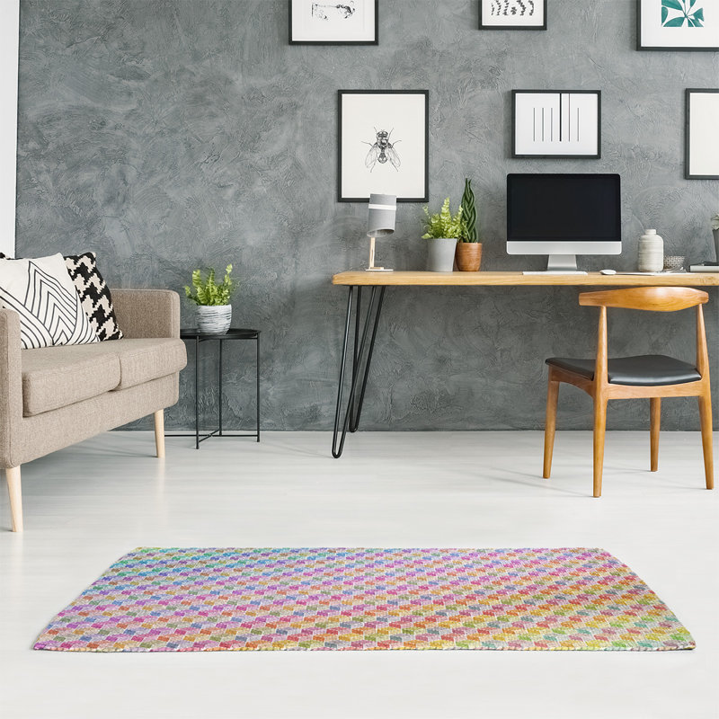 Chenille Geometric Indoor Rug, Rectangle 5' x 7'
