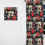 Motif floral damassé rouge et beige - 1 panneau-107564005