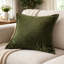 Housse de coussin Dey, velours vert forêt luxueux brillant, carré 20 pouces-122359257