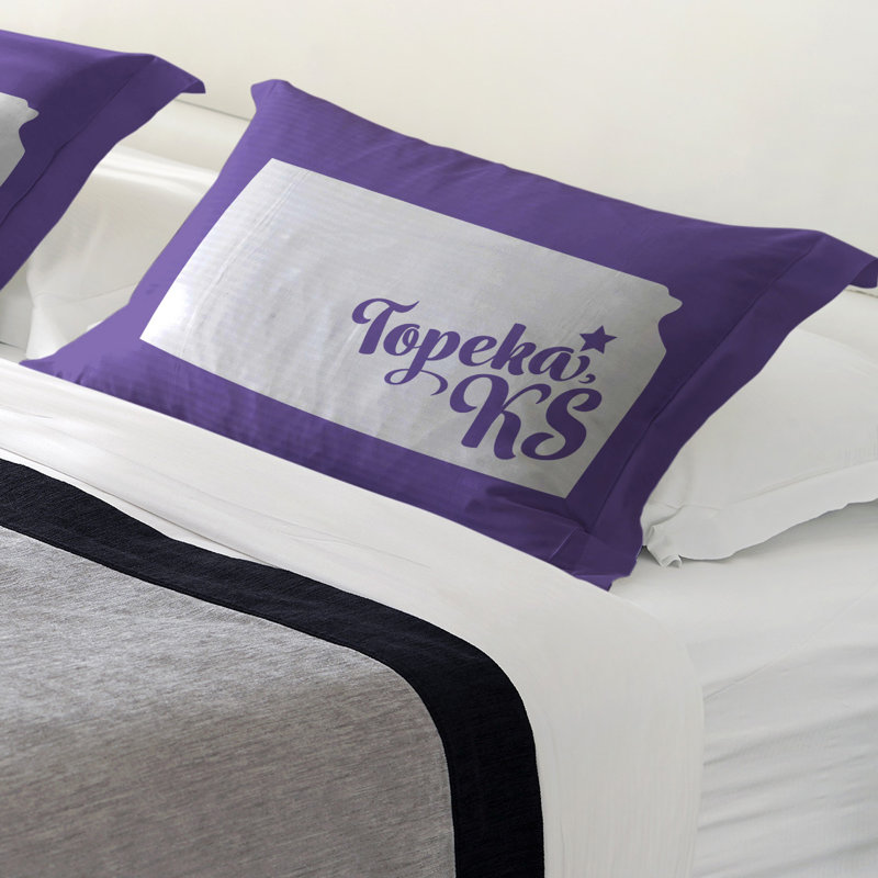Topeka Polyester Sham Set, King, Microfiber, Blue