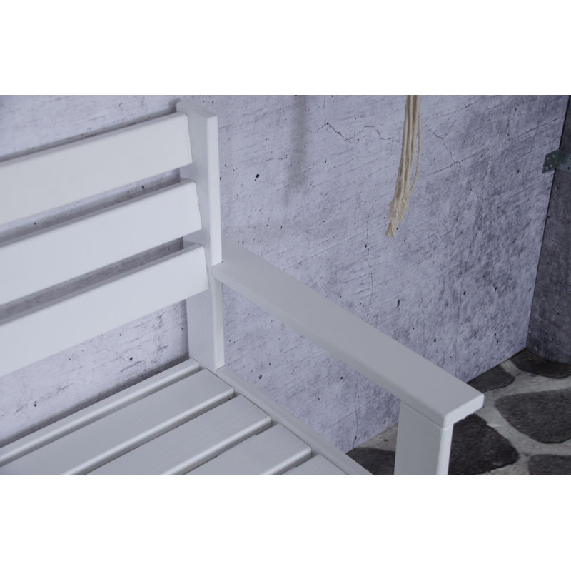 Hashaam Manufactured Wood Wood Outdoor Bench, White