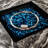 32Inch Outdoor Square Propane Fire Pit Table With Blue Glass Beads