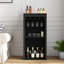 Armoire modulaire pour bar à vin avec huche pour salle à manger - noir