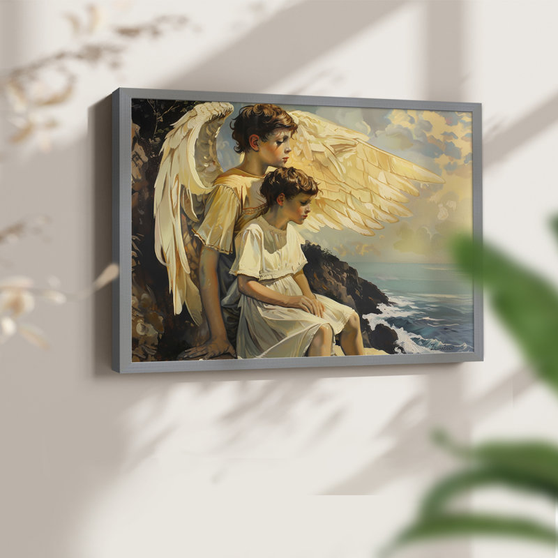 Angels From Above-XCII - Impression encadrée - Restickable, Cadre gris, H 16 po x l 20 po